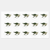 Étiquettes Sea turtle cartoon (Feuille)
