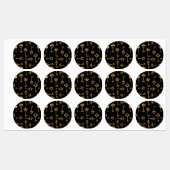 Étiquettes Seamless Pattern with Golden Keys (Feuille)