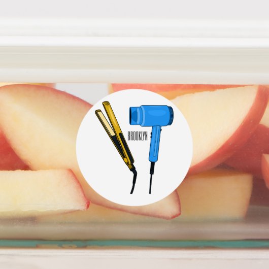 Étiquettes Sèche-cheveux & lisseuse-cheveux illustration (Apposé)