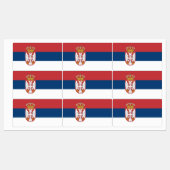 Étiquettes Serbia Flag (Feuille)