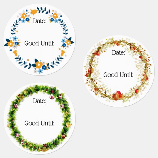 Étiquettes Serre saisonnière Style terroir Nourriture étanche (Groupe)