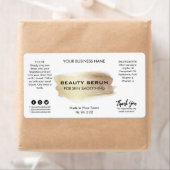 Étiquettes Sérum de peinture dorée chatoyants (En situation)