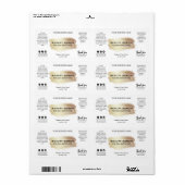 Étiquettes Sérum de peinture dorée chatoyants (Feuille entière)