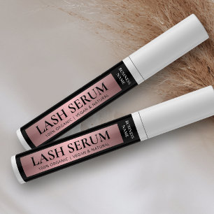 Étiquettes Sérum noir et Rose à lash en or Mascara Tube Wrapp