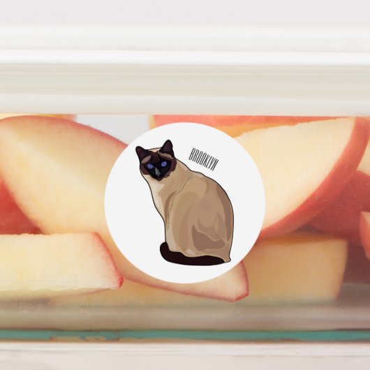 Étiquettes Siamese cat cartoon (Apposé)
