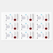 Étiquettes Signe de toilette et de tabac de l'hôtel (Feuille)