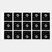 Étiquettes Silhouette de sorcière noire Halloween (Feuille)