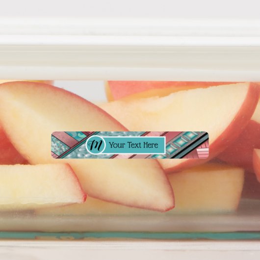 Étiquettes Silken Stripes Géométrique - Custom skinny Rectang (Apposé)