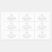 Étiquettes Simple classique Monogramme Wreath Élégant (Feuille)