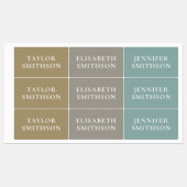 Étiquettes Simple Élégant Terrain Minimal Ajouter Votre Nom É (Feuille)