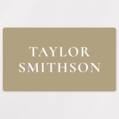 Étiquettes Simple Élégant Terrain Minimal Ajouter Votre Nom É (Design 1)