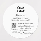 Étiquettes simple et minimal ajoutez votre logo/votre design (Design 2)