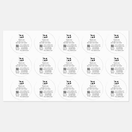 Étiquettes simple et minimal ajoutez votre logo/votre design (Feuille)