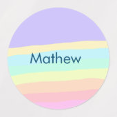 Étiquettes simple lettre initiale monogramme ajouter votre no (Design 2)