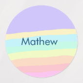 Étiquettes simple lettre initiale monogramme ajouter votre no (Design 1)