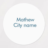 Étiquettes simple lettre initiale monogramme ajouter votre no (Design 2)