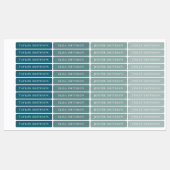 Étiquettes Simple Minimal Poudre Bleu Ajouter Votre Nom École (Feuille)