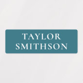 Étiquettes Simple Minimal Poudre Bleu Ajouter Votre Nom École (Design 1)