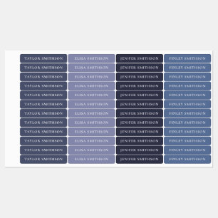 Étiquettes Simple Minimal Purple Blue Ajouter Votre Nom École