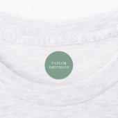 Étiquettes Simple Minimal Rose & Vert Ajouter Votre Nom École (Apposé)