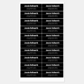 Étiquettes Simple moderne Black White Waterproof Adresse (Feuille)