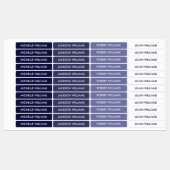 Étiquettes Simple Navy BLUE Scale Nom des enfants (Feuille)