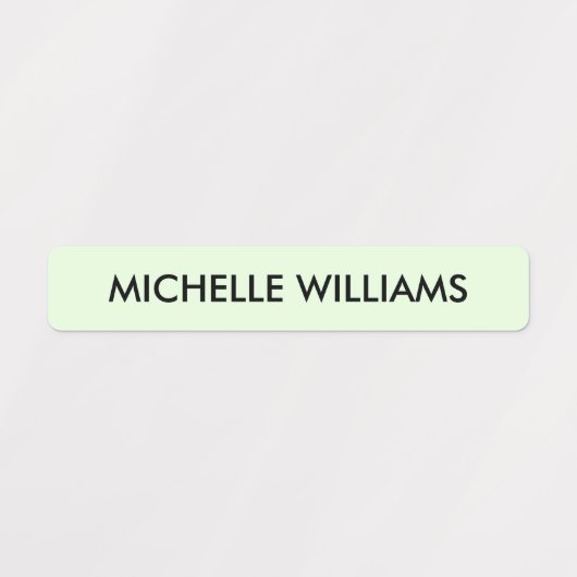 Étiquettes Simple Pastel Green Palette Nom des enfants (Design 1)