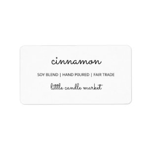 Étiquettes simples à bougie blanche