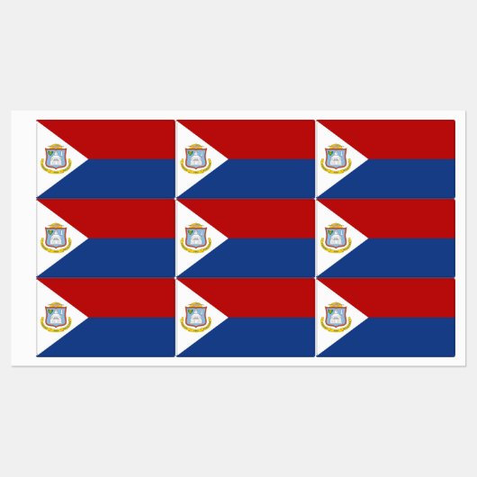 Étiquettes Sint Maarten Flag (Feuille)