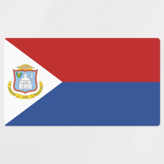 Étiquettes Sint Maarten Flag (Design 2)