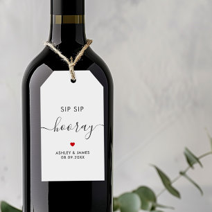 Étiquettes Sip Sip Hourra, Étiquette de cadeau de