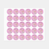 Étiquettes Sirène Baby shower douce petite sirène (Feuille)