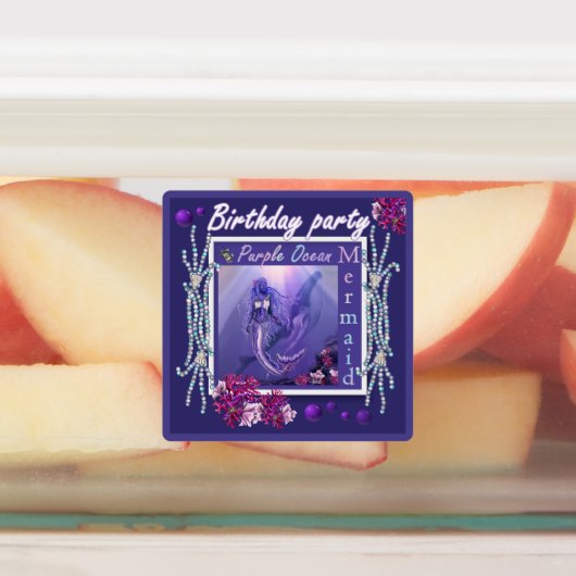 Étiquettes Sirène d'océan violet (Apposé)