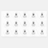 Étiquettes site web mariage rsvp q r code ajouter nom texte t (Feuille)