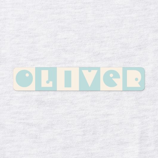 Étiquettes Six 6 lettres nom garçon rectangulaire fer Patch (Design 1)