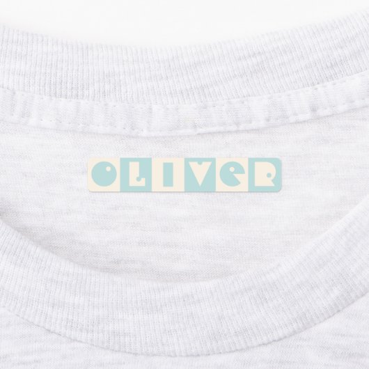 Étiquettes Six 6 lettres nom garçon rectangulaire fer Patch (Apposé)