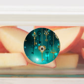 Étiquettes Skeleton Keys on Green Background (Apposé)