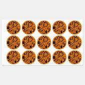 Étiquettes Skeletons d'Halloween Macabre Dance (Feuille)