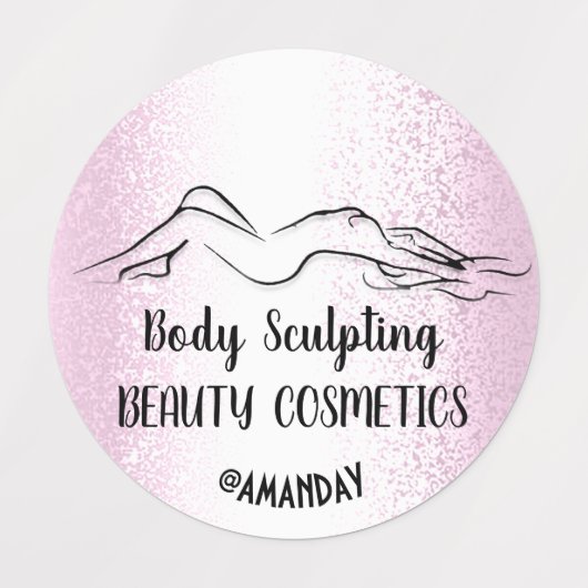 Étiquettes Slim Body Cosmetics Balm Soap Sculpter rose Nouvea (Design 2)