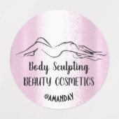 Étiquettes Slim Body Cosmetics Balm Soap Sculpter rose Nouvea (Design 1)