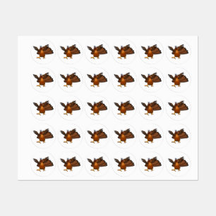 Étiquettes SlipperyJoe's Thanksgiving gobble de manière respo