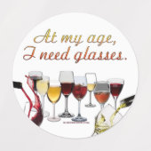 Étiquettes SlipperyJoe's Vins Verres de raisins fermentés vin (Design 1)