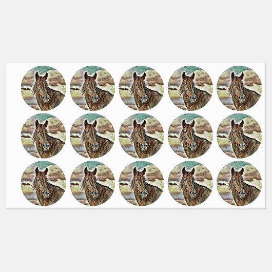 Étiquettes smartmix animal - cheval 2 (Feuille)