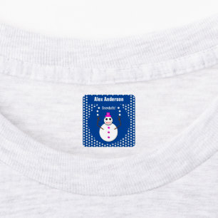 Étiquettes Snowlady de Noël Jongler boules de neige drôle Per