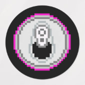 Étiquettes Soda Pop Can Pixel Art - Rose (Design 1)