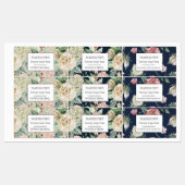 Étiquettes sodas fleuris à ressort élégant adhésif (Feuille)