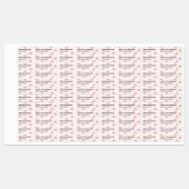 Étiquettes Soft Neutral Blushed Coral Tone Minimalist Custom (Feuille)