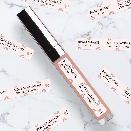 Étiquettes Soft Neutral Blushed Coral Tone Minimalist Custom