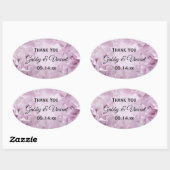 Étiquettes Soft Pink Hydrangea Mariage Merci Favor (Feuille)