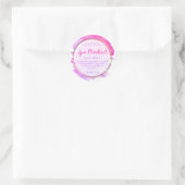 Étiquettes Spas D'Aquarelles Rose Or Et Violet (Sac)